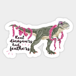 Real Dinosaurs had Feathers Sticker